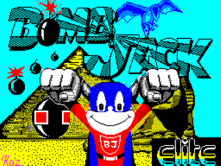 Bomb Jack title screen for ZX Spectrum